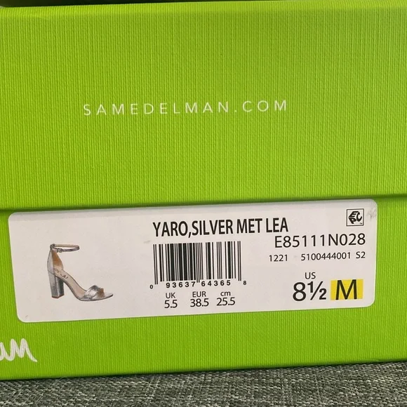 Sam Edelman Yaro Block Heels in Silver Size 8.5 - Picture 8 of 8